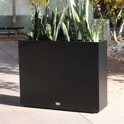 metallic galvanized powder-coated steel planter box|rectangular galvanized metal planters.